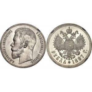 Russia 1 Rouble 1897 АГ NGC MS 60