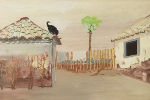 Rafał MALCZEWSKI (1892-1965), Pejzaż z sępem [Urubu Bird, Brasil], 1942