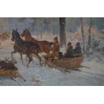 Ignacy ZYGMUNTOWICZ (Czesław WASILEWSKI) (1875-1947), Après une chasse à l'élan, vers 1930