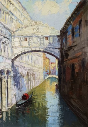 Christo Grzegorz MENDOLY-STEFANOFF (1898-1966), Wenecja - Most Westchnień [Ponte dei Sospiri], 1934