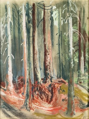 Adam BUNSCH (1896-1969), Gęstwina lasu, 1948