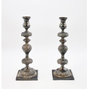 M. SZTERN (active from ca. 1870 to ca. 1890), Pair of candlesticks