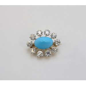 Brooch with turquoise