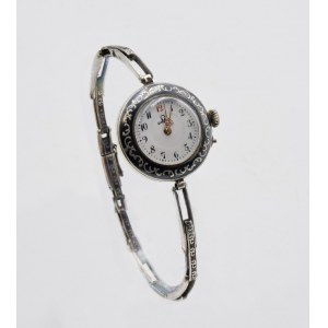 OMEGA (gegründet 1848, Name seit 1894), Damenuhr, Armbanduhr, mit Armband