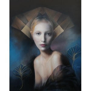 Jacek TYCZYŃSKI, Portrét ženy ve stylu art deco, 2021.