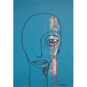Ewelina LOCHMAN, Modrý portrét, 2021.