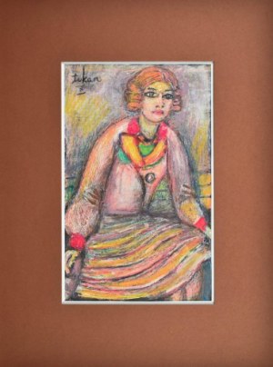 Eugeniusz TUKAN-WOLSKI (1928-2014), Portret siedzącej kobiety