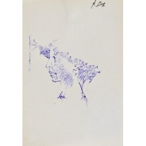 Roman BANASZEWSKI (1932-2021), Szkic popiersia kobiety z lewego profilu