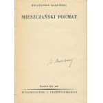 KARPIŃSKI Światopełk - Mieszczański poemat [wydanie pierwsze 1935]