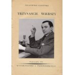 KARPIŃSKI Światopełk - Trzynaście wierszy [wydanie pierwsze 1936]