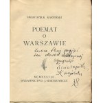 KARPIŃSKI Światopełk - Poemat o Warszawie [wydanie pierwsze 1938] [AUTOGRAF]