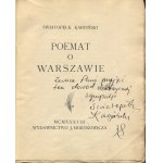 KARPIŃSKI Światopełk - Poemat o Warszawie [wydanie pierwsze 1938] [AUTOGRAF]