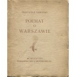 KARPIŃSKI Światopełk - Poemat o Warszawie [wydanie pierwsze 1938] [AUTOGRAF]