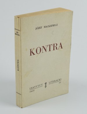 MACKIEWICZ Józef - Kontra [wydanie pierwsze Paryż 1957]