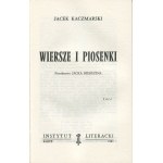 KACZMARSKI Jacek - Wiersze i piosenki [wydanie pierwsze Paryż 1983]