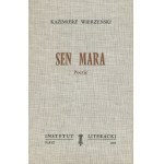 WIERZYŃSKI Kazimierz - Sen mara. Poezje [wydanie pierwsze Paryż 1969]