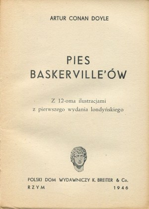 DOYLE Arthur Conan - Pies Baskerville'ów [Rzym 1946] [okł. Zygmunt i Leopold Haarowie]