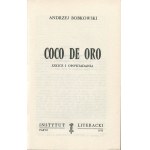 BOBKOWSKI Andrzej - Coco de oro. Szkice i opowiadania [wydanie pierwsze Paryż 1970]