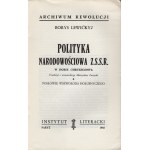 LEWICKYJ Borys - Polityka narodowościowa w Z.S.R.R. w dobie Chruszczowa [Paryż 1966]