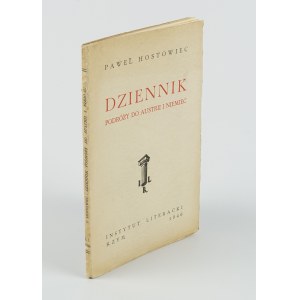 HOSTOWIEC Paweł (STEMPOWSKI Jerzy) - Dziennik podróży do Austrii i Niemiec [Instytut Literacki Rzym 1946]