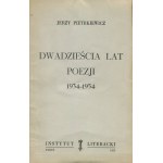 PIETRKIEWICZ Jerzy - Dwadzieścia lat poezji 1934-1954 [wydanie pierwsze Paryż 1955] [AUTOGRAF I DEDYKACJA]