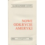 JANTA Aleksander - Nowe odkrycie Ameryki [wydanie pierwsze Paryż 1973]