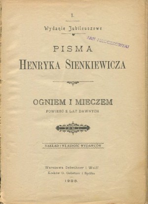 SIENKIEWICZ Henryk - Trylogia [1908] [Ogniem i mieczem, Potop, Pan Wołodyjowski]