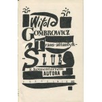 GOMBROWICZ Witold - Trans-Atlantyk. Ślub [pierwsze wydanie krajowe 1957] [opr. graf. Jan Młodożeniec]