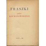 KOCHANOWSKI Jan - Fraszki [wydanie bibliofilskie 1928]