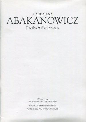 ABAKANOWICZ Magdalena - Rzeźba. Katalog wystawy [1994]