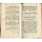 MONBRON Fougeret de - Le cosmopolite le citoyen du monde [1753] [egzemplarz z superekslibrisem i wpisem własnościowym księcia Józefa Mniszcha]