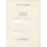 SZYMBORSKA Wisława - Wiersze wybrane [wydanie pierwsze 1964] [okł. Aleksander Stefanowski] [AUTOGRAF I DEDYKACJA]