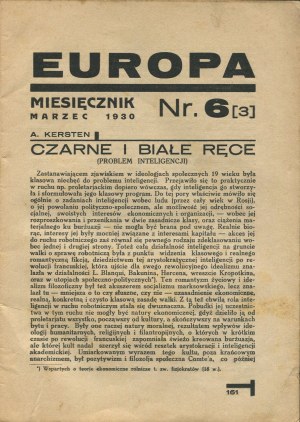 Europa. Nr 6 z marca 1930 roku [Młodożeniec, Irzykowski, Jalu Kurek]