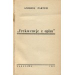 PARTUM Andrzej - Frekwencje z opisu [DEBIUT POETYCKI] [wydanie pierwsze 1961]