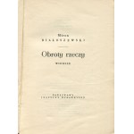 BIAŁOSZEWSKI Miron - Obroty rzeczy. Wiersze [wydanie pierwsze 1956] [AUTOGRAF I DEDYKACJA]