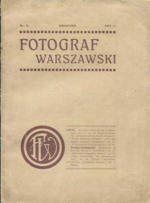 Fotograf warszawski. Nr 4 z kwietnia 1911 roku