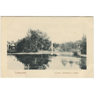 [pocztówka] CIECHOCINEK. Jezioro i fontanna w parku