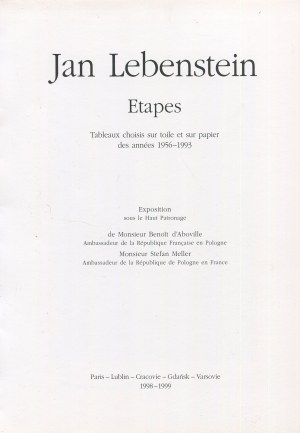 LEBENSTEIN Jan - Etapy. Wybrane obrazy na płótnie i na papierze z lat 1956-1993. Katalog wystawy [1998]