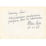 ANTO Maria - Katalog wystawy [Sztokholm 1968] [AUTOGRAF I DEDYKACJA]