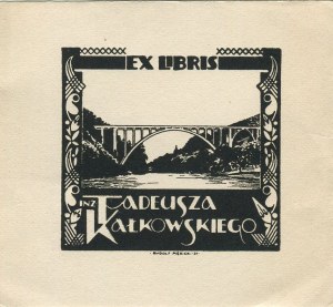 [ekslibris] MĘKICKI Rudolf - Ex libris Tadeusza Kałkowskiego [1931]