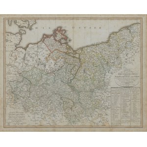 [mapa] GUSSEFELD F. L. - Charte über den nördlichen Theil des ober-saechsischen Kreises enthaltend die Mark Brandenburg u. d. Hrz. Pommern [Brandeburgia, Pomorze] [1798]