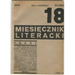 Miesięcznik Literacki. Numery 1-20 (bez 8 i 12) [Żarnowerówna, Wat, Stawar, Broniewski, Daszewski]