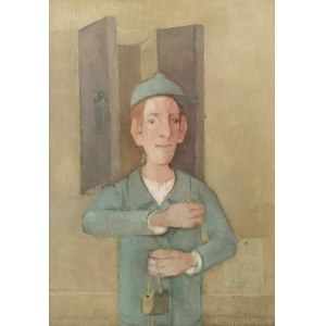 Kiejstut BEREŹNICKI (geb. 1935) , Junge mit einer Steinschleuder, 2000