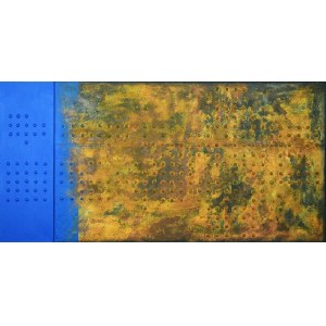 Marcin KOREK (nar. 1978) , Kompozice s modrou barvou - diptych, 2021