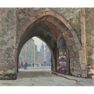 Władysław SERAFIN (1905-1988), Florianska Gate in Krakow, 1976