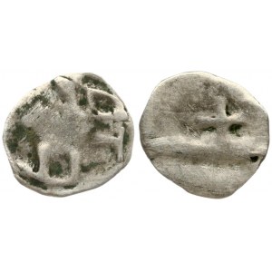 Lithuania 1 Denar (1392-1430) Vilnius. Vytautas(1392-1430). Obverse: Spearhead with a cross on the right. Reverse...