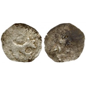Lithuania 1/2 Bohemian Groat ND(1394) Vilnius Mint. Vytautas(1392-1430). Lion facing right and twist on reverse. Silver...