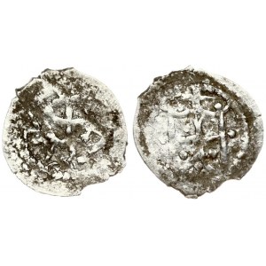 Lithuania 1/2 Grosz (1362-1394) Kiew mint. Vladimir Olgerdovich(1362-1394). Obverse: Duke's arms. Reverse...