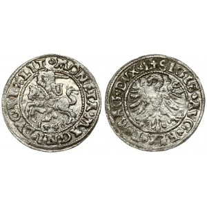 Lithuania 1/2 Grosz 1546 Vilnius. Sigismund II Augustus (1545-1572). Obverse Lettering: SIGIS AVG REX PO MAG DVX L...
