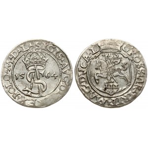 Lithuania 3 Groszy 1564 Vilnius. Sigismund II Augustus (1545-1572) - Lithuanian coins Vilnius; variety Knight in shield...